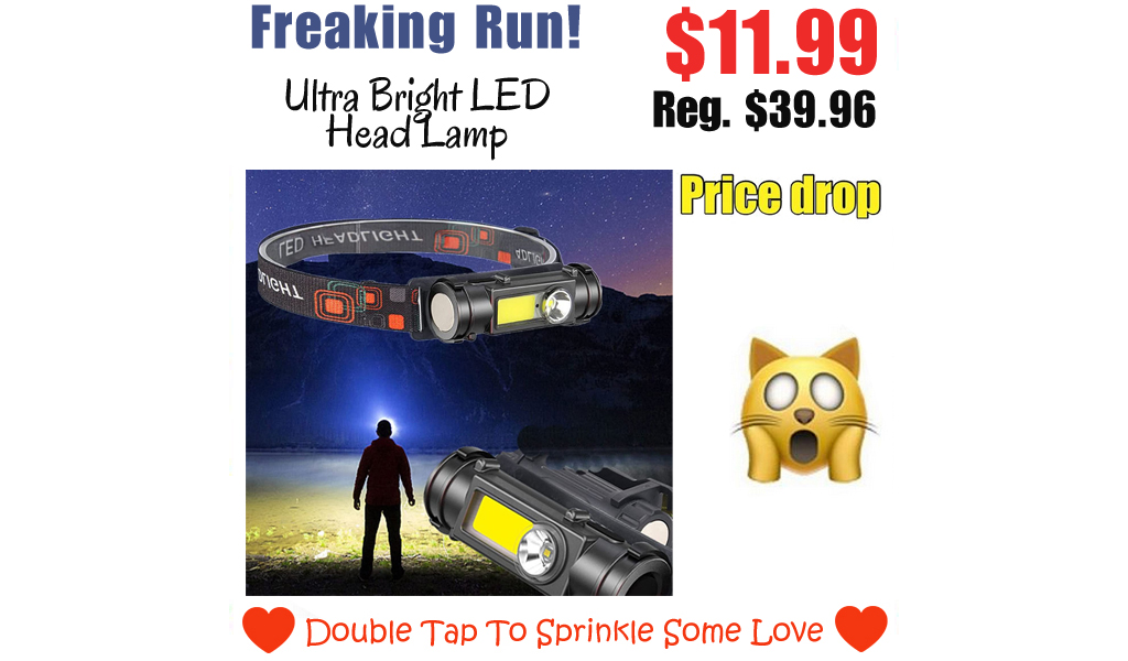 Ultra Bright LED Head Lamp Only $11.99 Shipped on Amazon (Regularly $39.96)