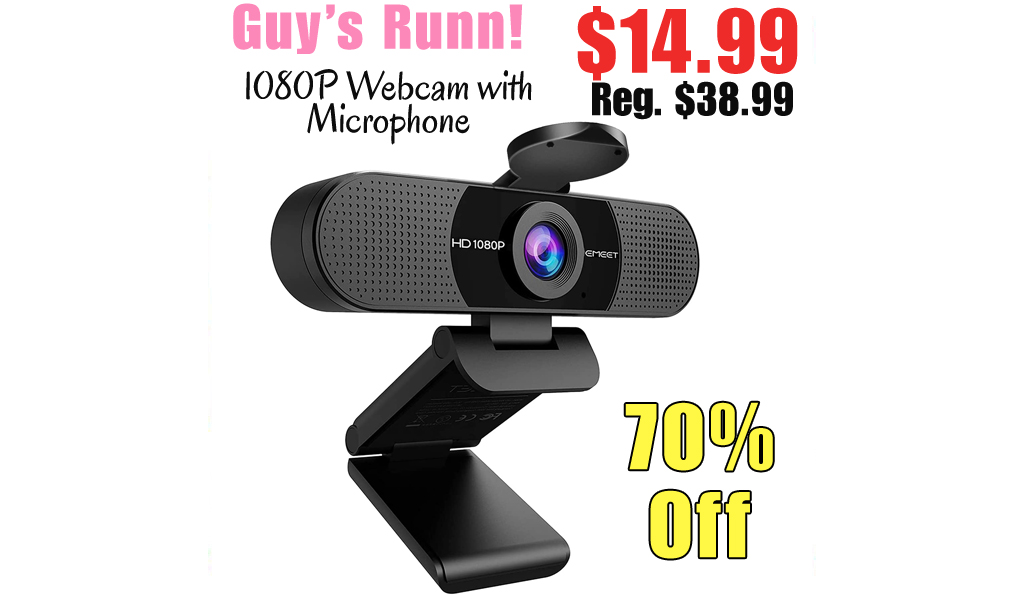 1080P Webcam with Microphone Only $14.99 Shipped on Amazon (Regularly $38.99)