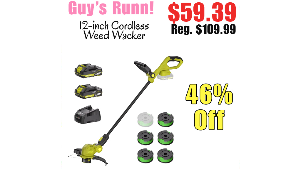 12-inch Cordless Weed Wacker Only $59.39 Shipped on Amazon (Regularly $109.99)