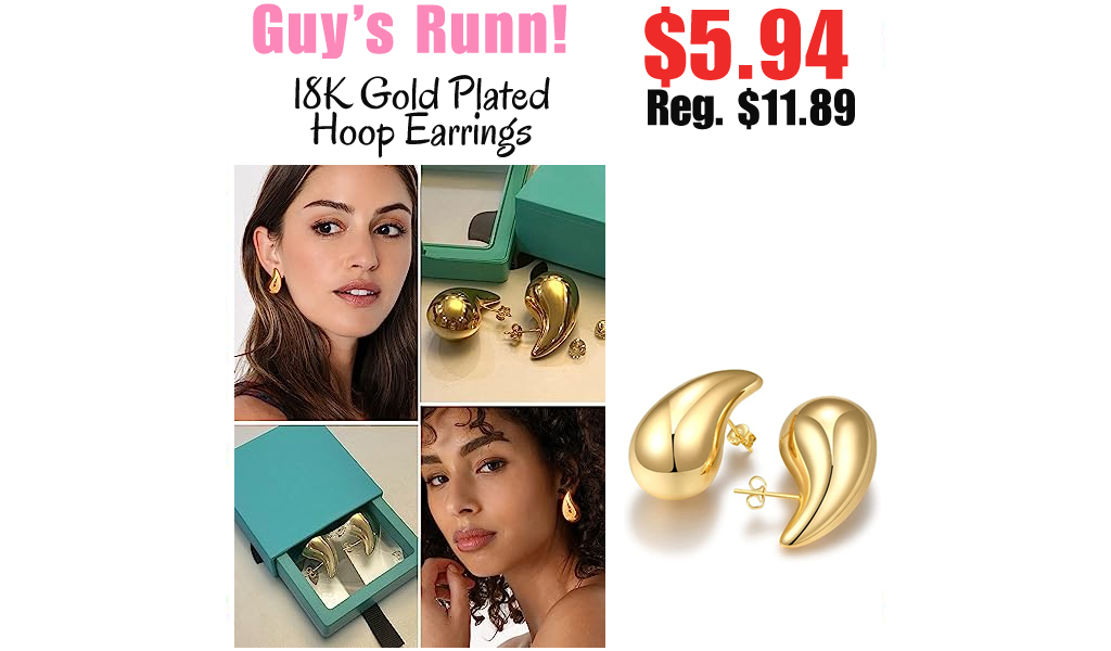 18K Gold Plated Hoop Earrings Only $5.94 Shipped on Amazon (Regularly $11.89)