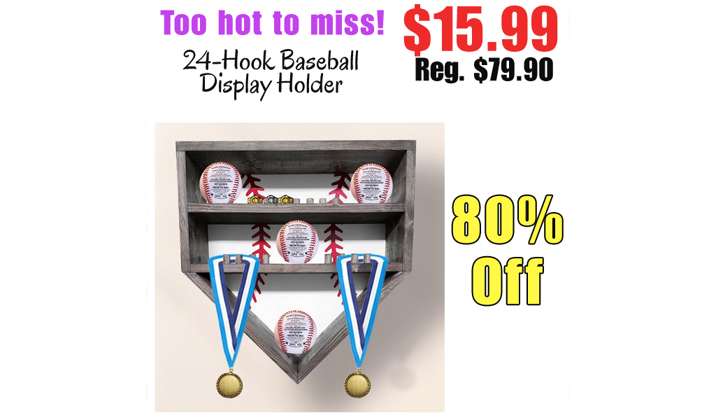 24-Hook Baseball Display Holder Only $15.99 Shipped on Amazon (Regularly $79.90)