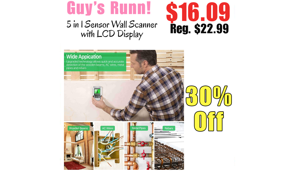 5 in 1 Sensor Wall Scanner with LCD Display Only $16.09 Shipped on Amazon (Regularly $22.99)