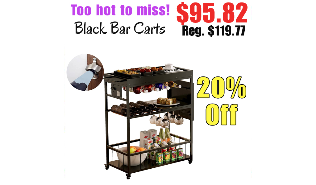 Black Bar Carts Only $95.82 Shipped on Amazon (Regularly $119.77)