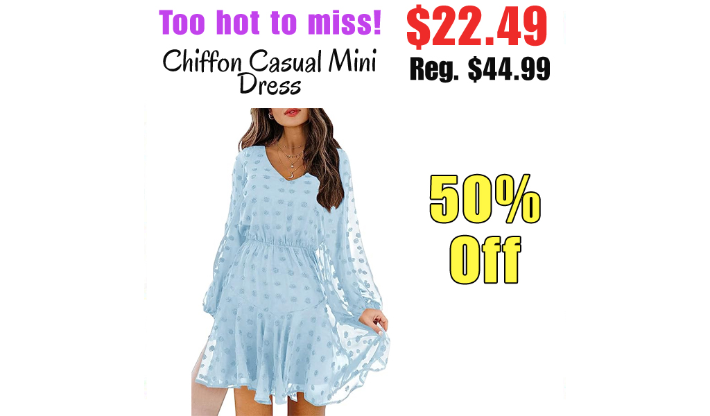 Chiffon Casual Mini Dress Only $22.49 Shipped on Amazon (Regularly $44.99)