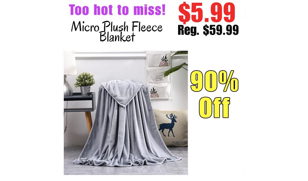 Micro Plush Fleece Blanket Only $5.99 Shipped on Amazon (Regularly $59.99)