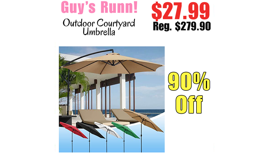 Outdoor Courtyard Umbrella Only $27.99 Shipped on Amazon (Regularly $279.90)