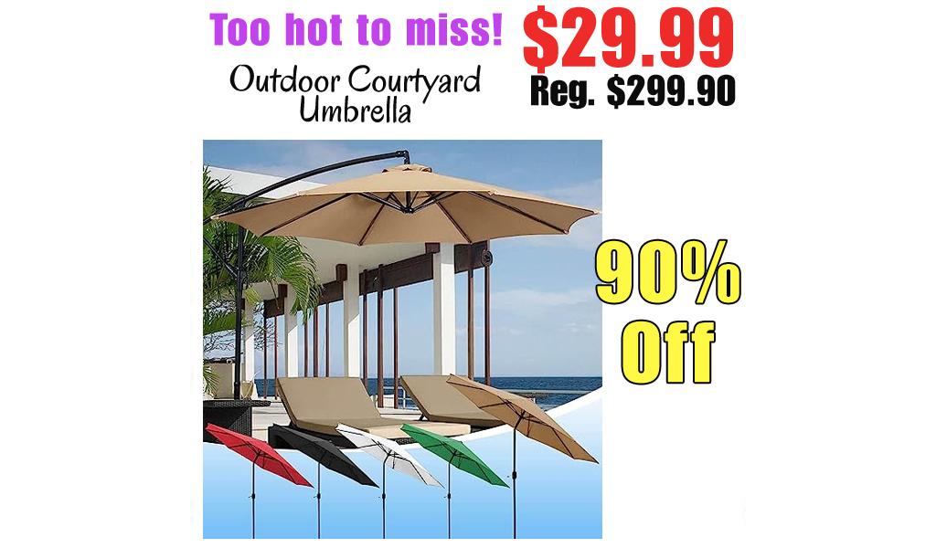 Outdoor Courtyard Umbrella Only $29.99 Shipped on Amazon (Regularly $299.90)