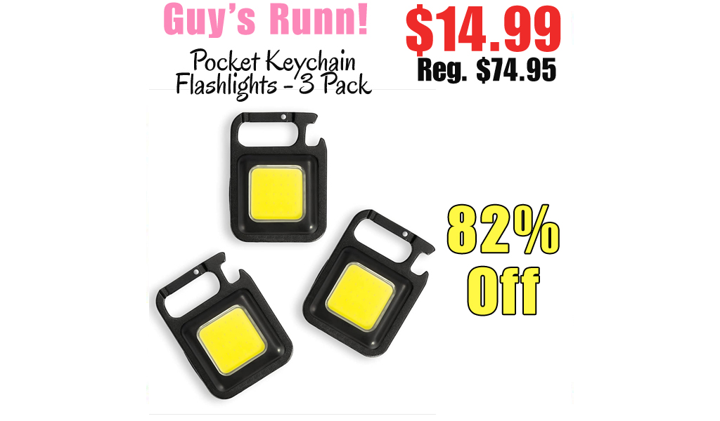 Pocket Keychain Flashlights - 3 Pack Only $14.99 Shipped on Amazon (Regularly $74.95)