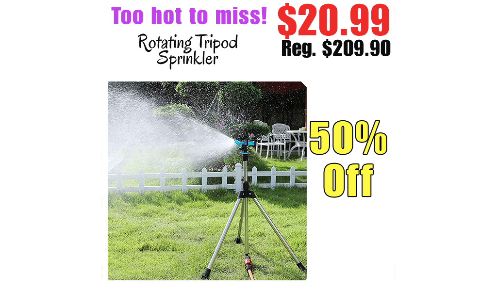 Rotating Tripod Sprinkler Only $20.99 Shipped on Amazon (Regularly $209.90)