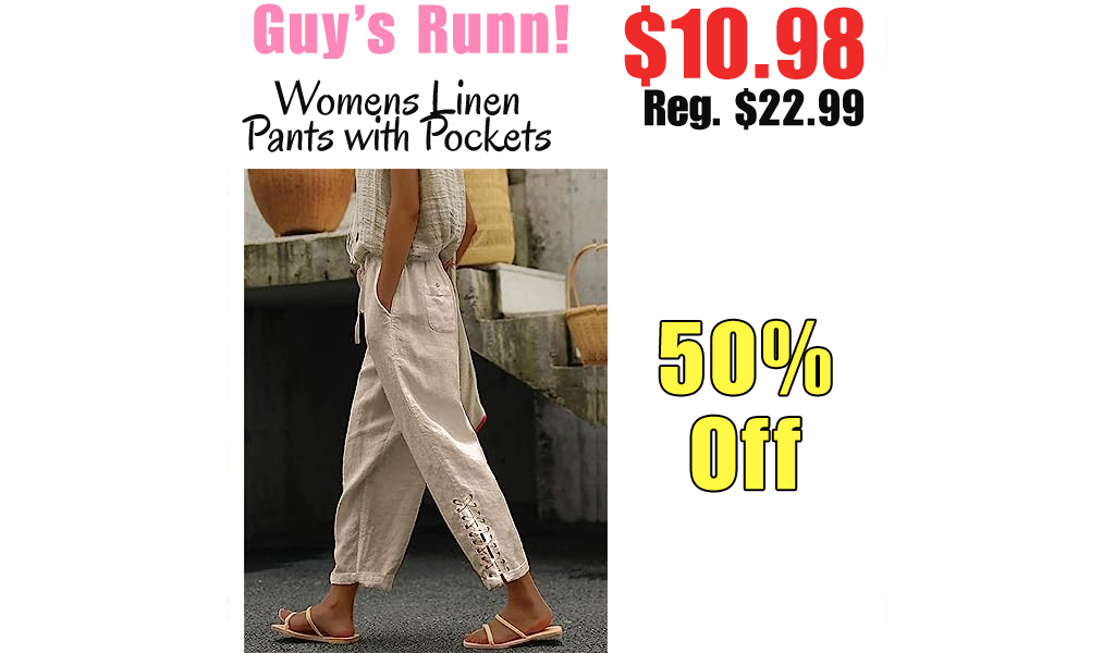 Womens Linen Pants with Pockets Only $10.98 Shipped on Amazon (Regularly $22.99)