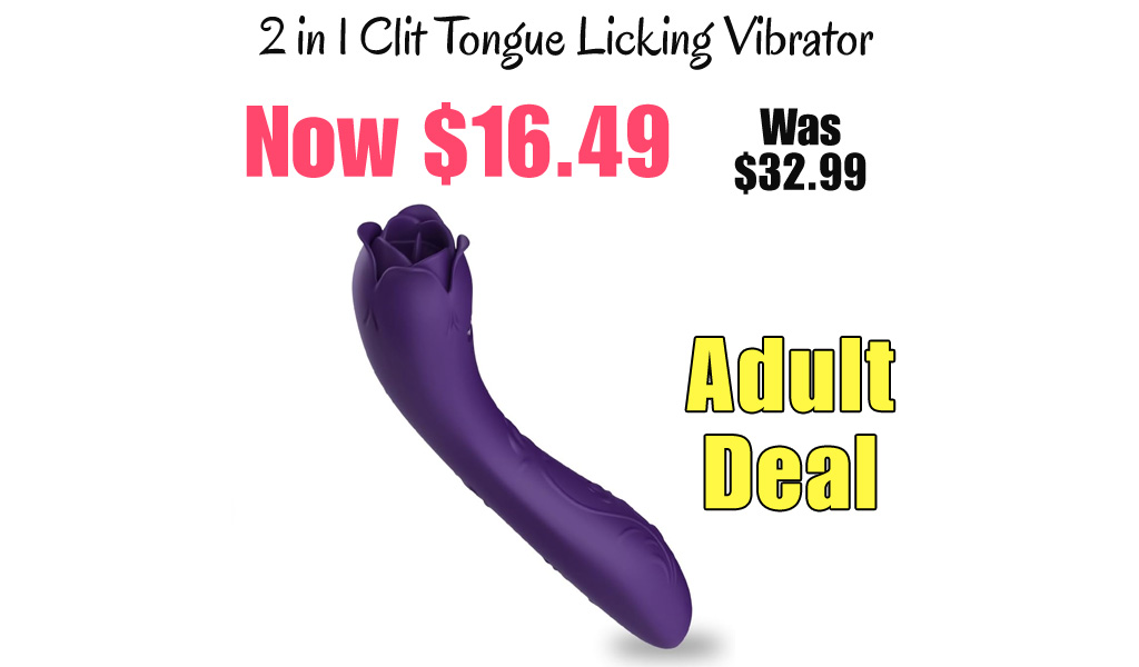 2 in 1 Clit Tongue Licking Vibrator Only $16.49 Shipped on Amazon (Regularly $32.99)