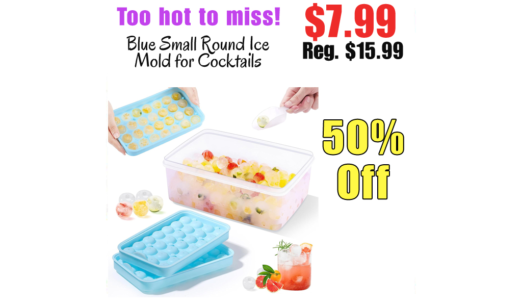 Blue Small Round Ice Mold for Cocktails Only $7.99 Shipped on Amazon (Regularly $15.99)