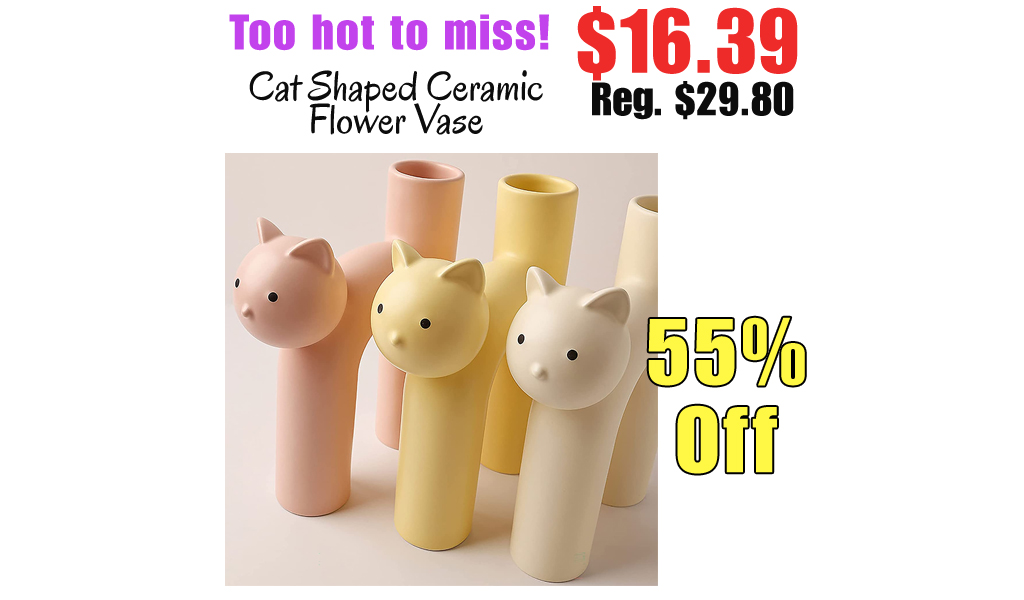 Cat Shaped Ceramic Flower Vase Only $16.39 Shipped on Amazon (Regularly $29.80)