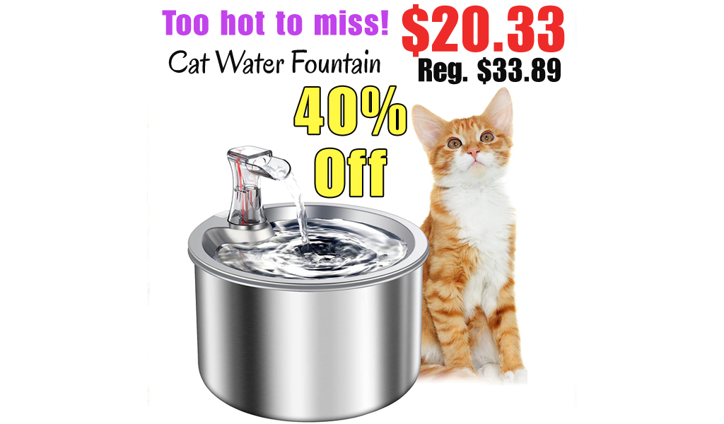 Cat Water Fountain Only $20.33 Shipped on Amazon (Regularly $33.89)