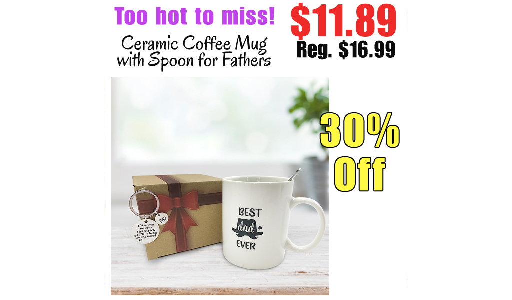 Ceramic Coffee Mug with Spoon for Fathers Only $11.89 Shipped on Amazon (Regularly $16.99)