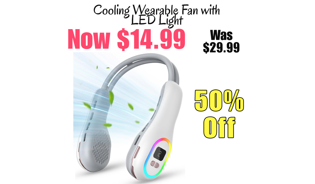 Cooling Wearable Fan with LED Light Only $14.99 Shipped on Amazon (Regularly $29.99)