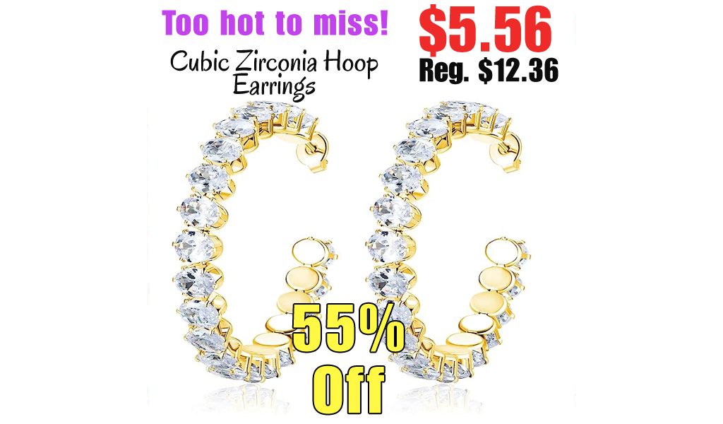 Cubic Zirconia Hoop Earrings Only $5.56 Shipped on Amazon (Regularly $12.36)