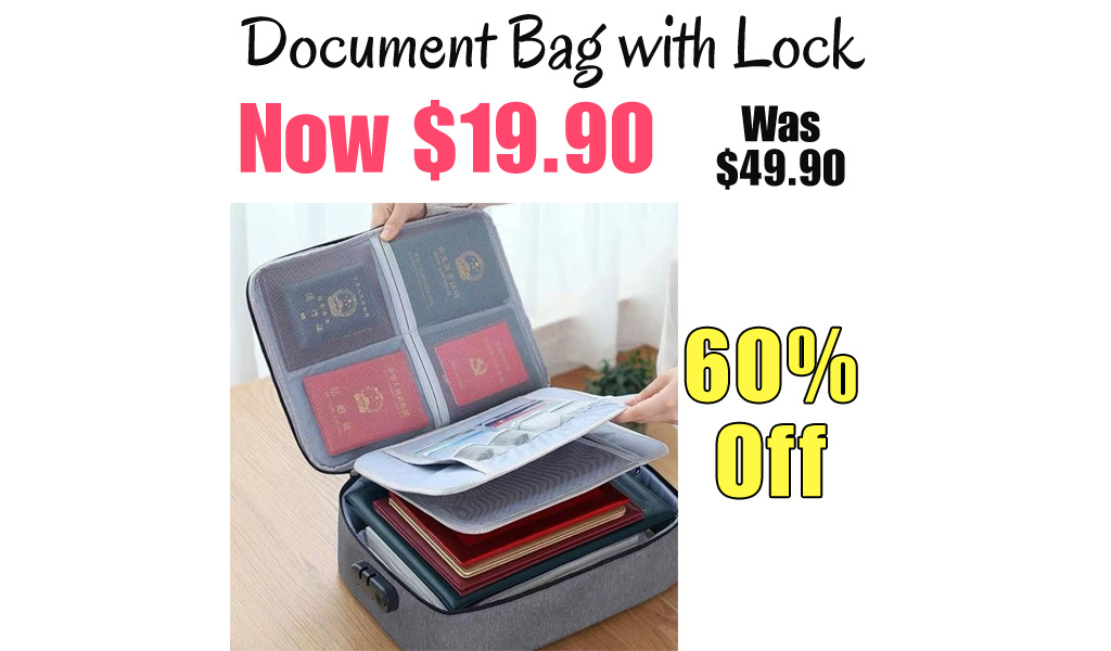 Document Bag with Lock Only $19.90 Shipped on Amazon (Regularly $49.90)