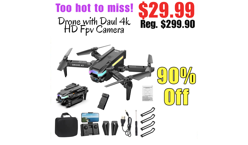 Drone with Daul 4k HD Fpv Camera Only $29.99 Shipped on Amazon (Regularly $299.90)