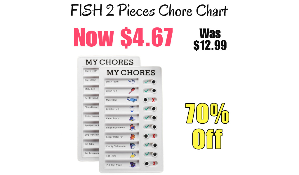 FISH 2 Pieces Chore Chart Only $4.67 Shipped on Amazon (Regularly $12.99)