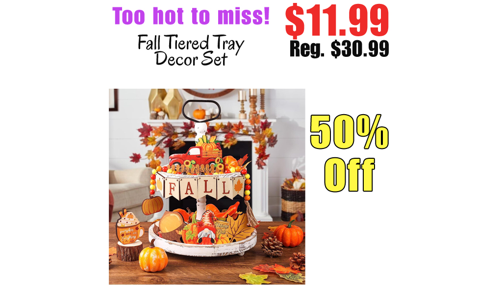Fall Tiered Tray Decor Set Only $11.99 Shipped on Amazon (Regularly $30.99)