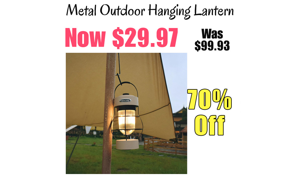 Metal Outdoor Hanging Lantern Only $29.97 Shipped on Amazon (Regularly $99.93)