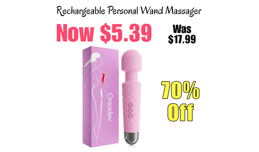Rechargeable Personal Wand Massager Only $5.39 Shipped on Amazon (Regularly $17.99)