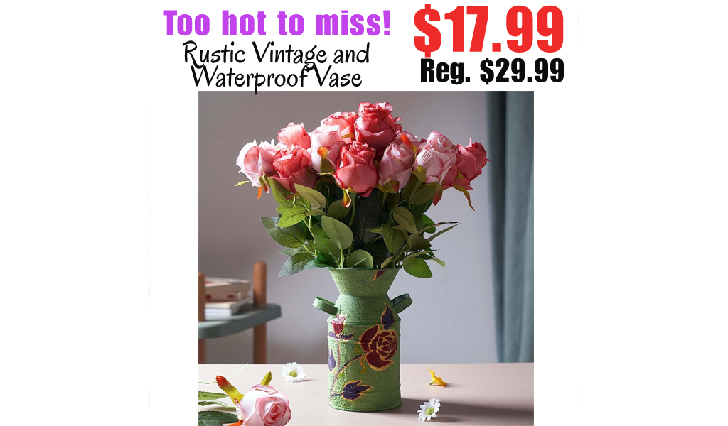 Rustic Vintage and Waterproof Vase Only $17.99 Shipped on Amazon (Regularly $29.99)