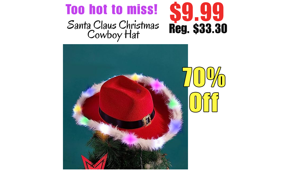 Santa Claus Christmas Cowboy Hat Only $9.99 Shipped on Amazon (Regularly $33.30)
