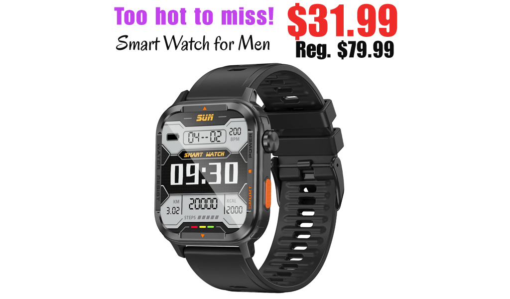 Smart Watch for Men Only $31.99 Shipped on Amazon (Regularly $79.99)