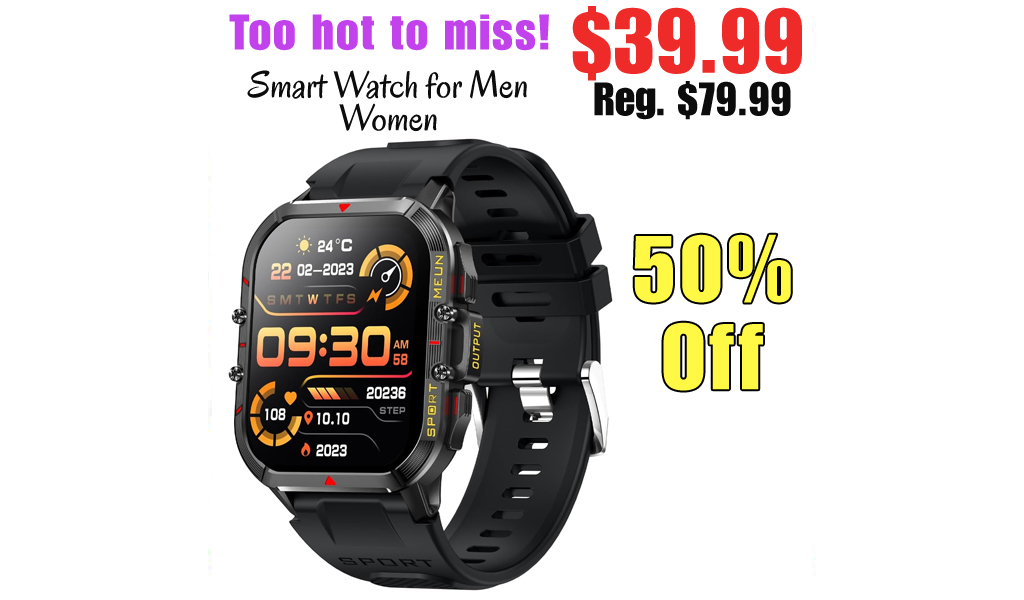 Smart Watch for Men Women Only $39.99 Shipped on Amazon (Regularly $79.99)