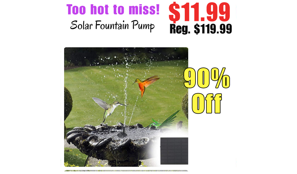 Solar Fountain Pump Only $11.99 Shipped on Amazon (Regularly $119.99)