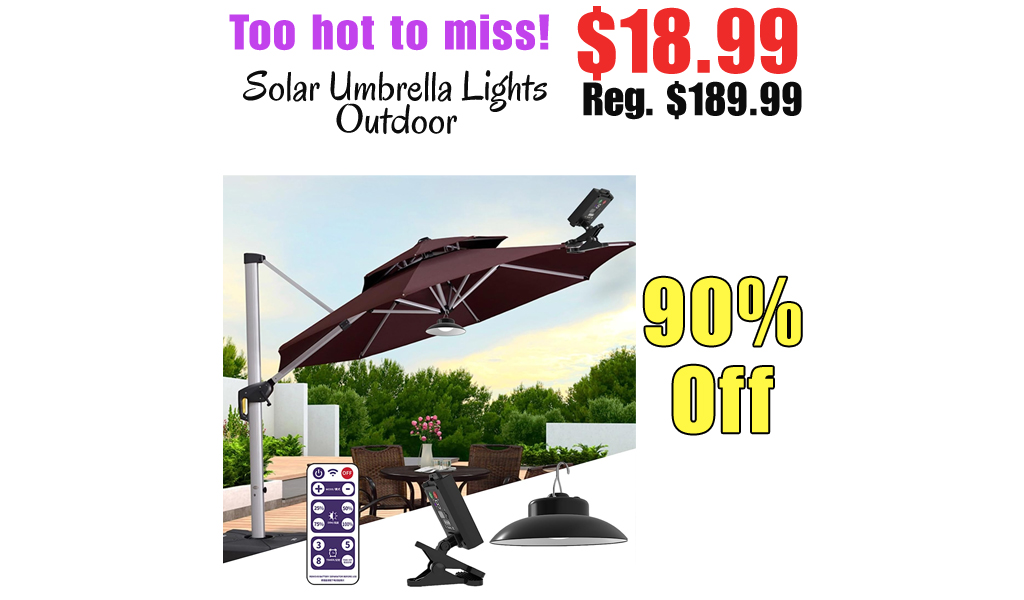 Solar Umbrella Lights Outdoor Only $18.99 Shipped on Amazon (Regularly $189.99)