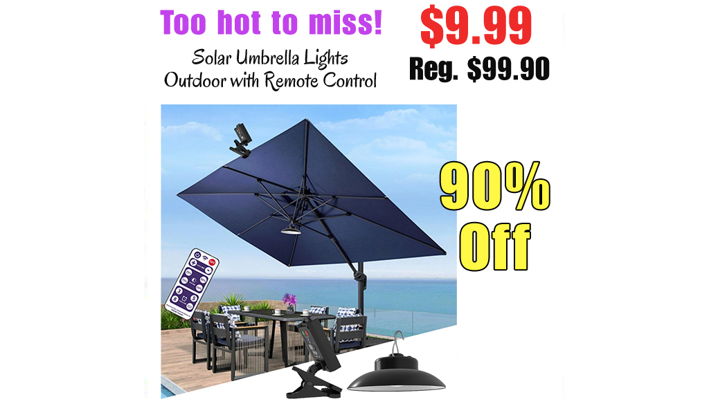Solar Umbrella Lights Outdoor with Remote Control Only $9.99 Shipped on Amazon (Regularly $99.90)