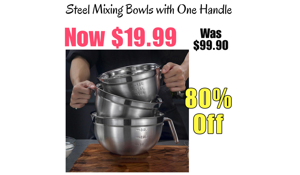 Steel Mixing Bowls with One Handle Only $19.99 Shipped on Amazon (Regularly $99.90)