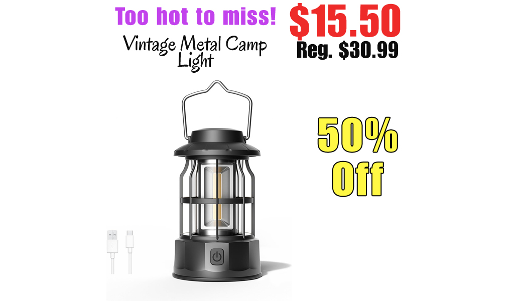 Vintage Metal Camp Light Only $15.50 Shipped on Amazon (Regularly $30.99)