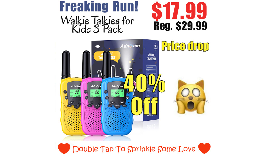 Walkie Talkies for Kids 3 Pack Only $17.99 Shipped on Amazon (Regularly $29.99)