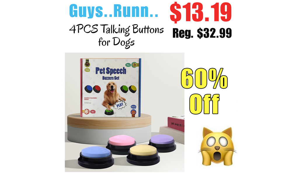 4PCS Talking Buttons for Dogs Only $13.19 Shipped on Amazon (Regularly $32.99)