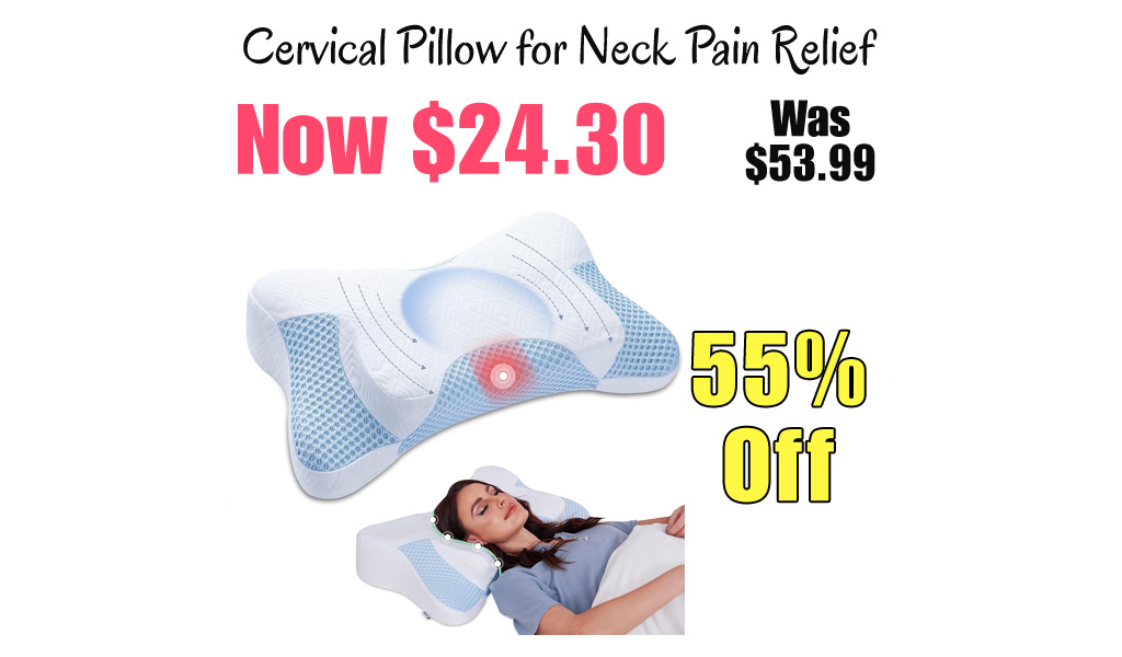 Cervical Pillow for Neck Pain Relief Only $24.30 Shipped on Amazon (Regularly $53.99)