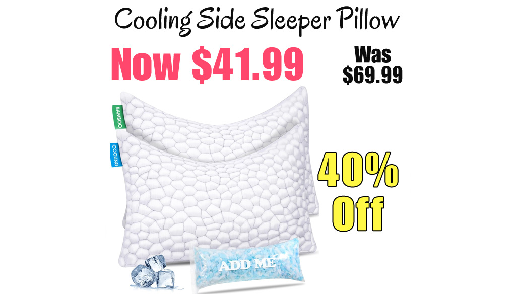 Cooling Side Sleeper Pillow Only $41.99 Shipped on Amazon (Regularly $69.99)