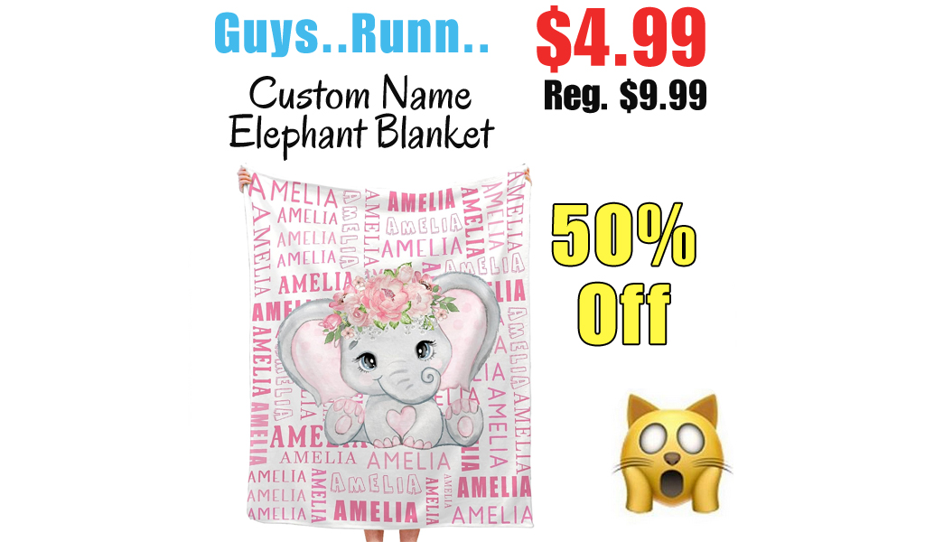 Custom Name Elephant Blanket Only $4.99 Shipped on Amazon (Regularly $9.99)