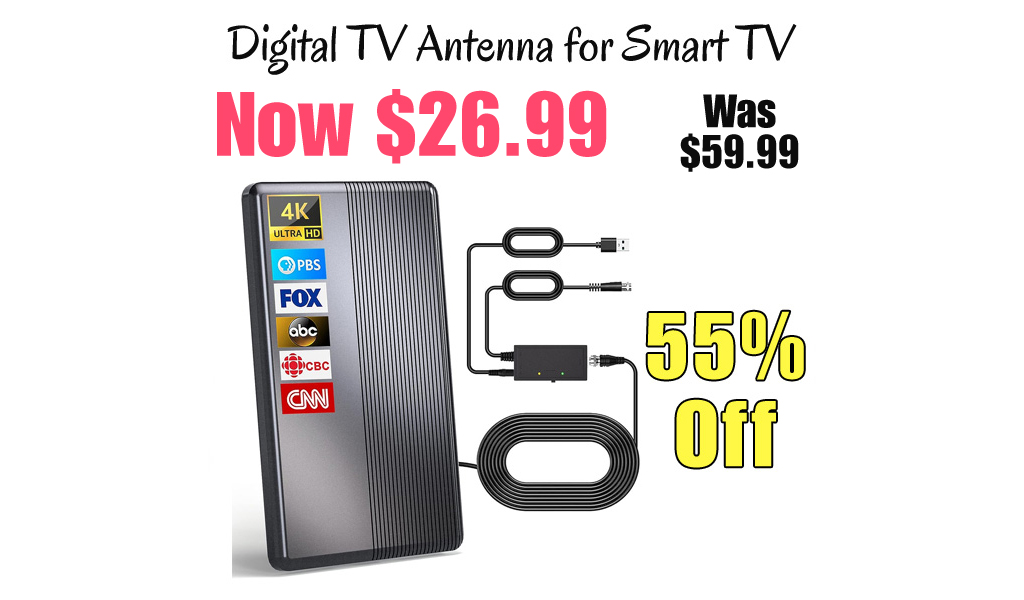 Digital TV Antenna for Smart TV Only $26.99 Shipped on Amazon (Regularly $59.99)