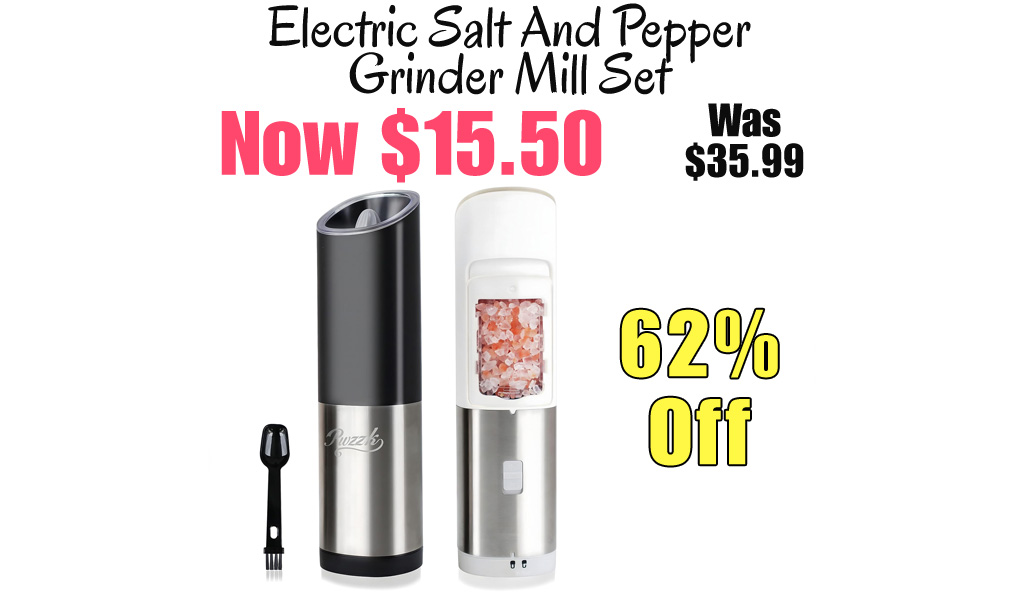 Electric Salt And Pepper Grinder Mill Set Only $15.50 Shipped on Amazon (Regularly $35.99)
