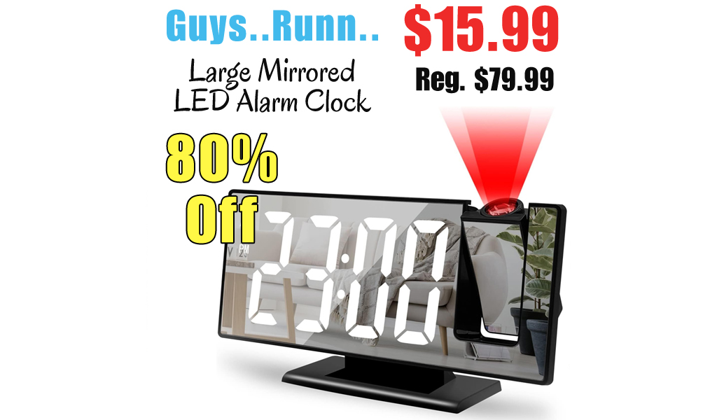 Large Mirrored LED Alarm Clock Only $15.99 Shipped on Amazon (Regularly $79.99)