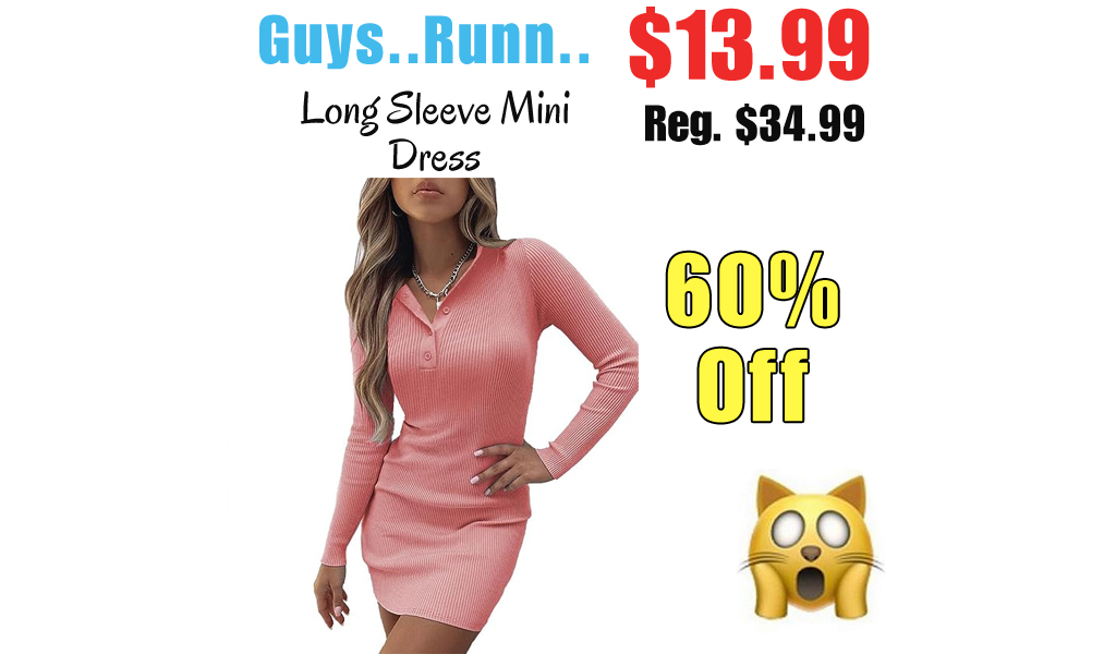 Long Sleeve Mini Dress Only $13.99 Shipped on Amazon (Regularly $34.99)