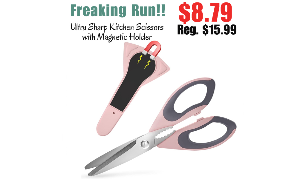 Ultra Sharp Kitchen Scissors with Magnetic Holder Only $8.79 Shipped on Amazon (Regularly $15.99)
