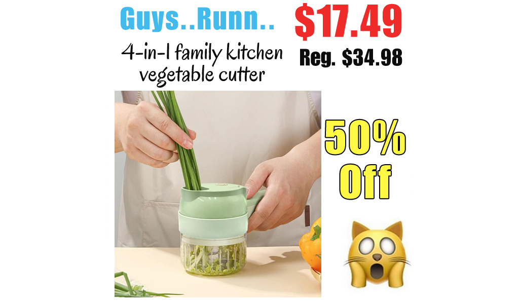 4-in-1 family kitchen vegetable cutter Only $17.49 Shipped on Amazon (Regularly $34.98)