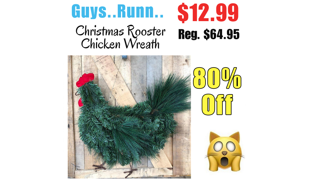 Christmas Rooster Chicken Wreath Only $12.99 Shipped on Amazon (Regularly $64.95)