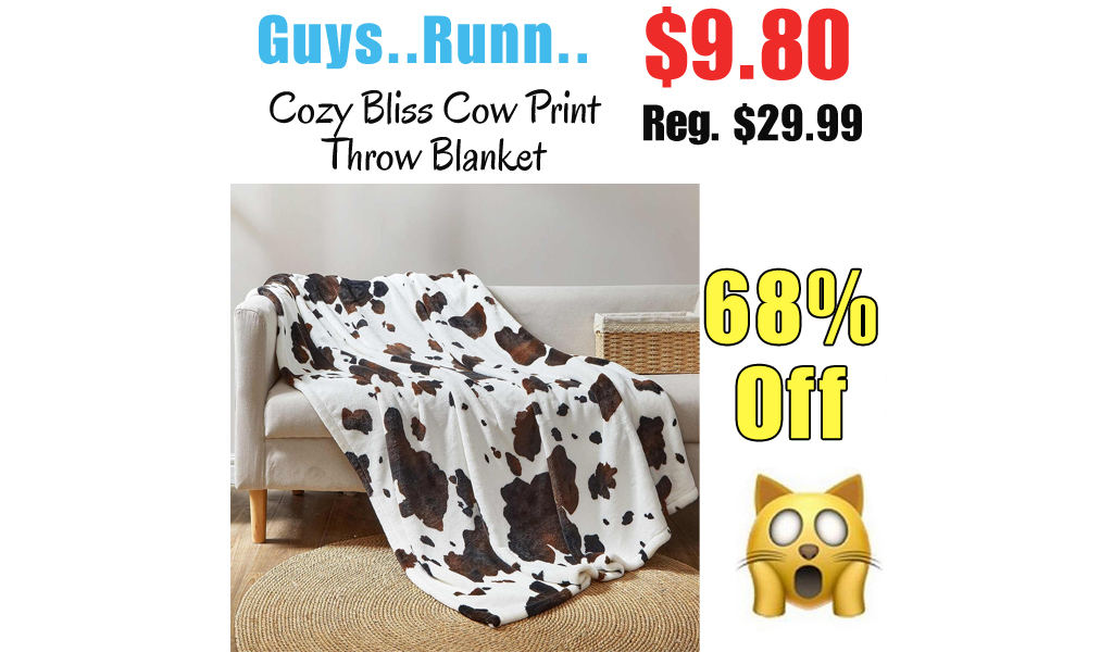 Cozy Bliss Cow Print Throw Blanket Only $9.80 Shipped on Amazon (Regularly $29.99)