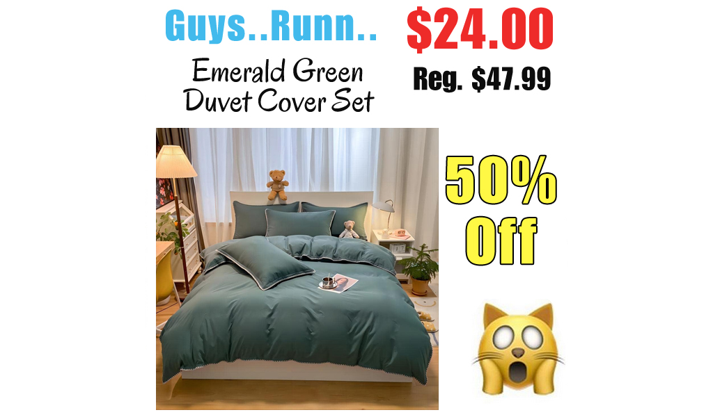 Emerald Green Duvet Cover Set Only $24.00 Shipped on Amazon (Regularly $47.99)